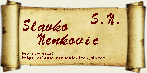 Slavko Nenković vizit kartica